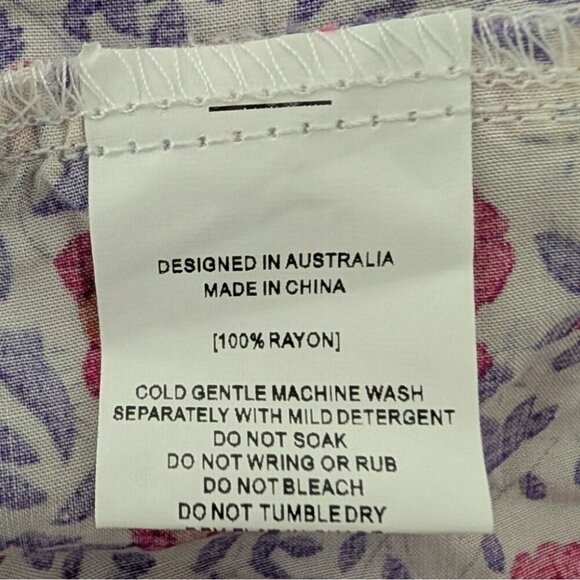 Abel the Label Floral Maxi Dress Womens Size XS Purple Secret Romance Tiered - Picture 5 of 8